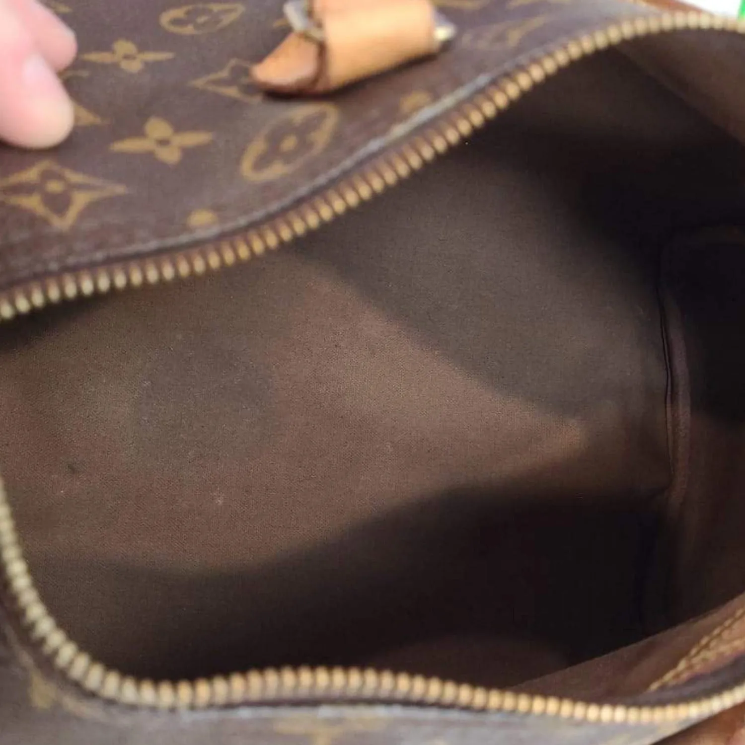 LOUIS VUITTON Speedy 30 Monogram Canvas Satchel Bag Brown