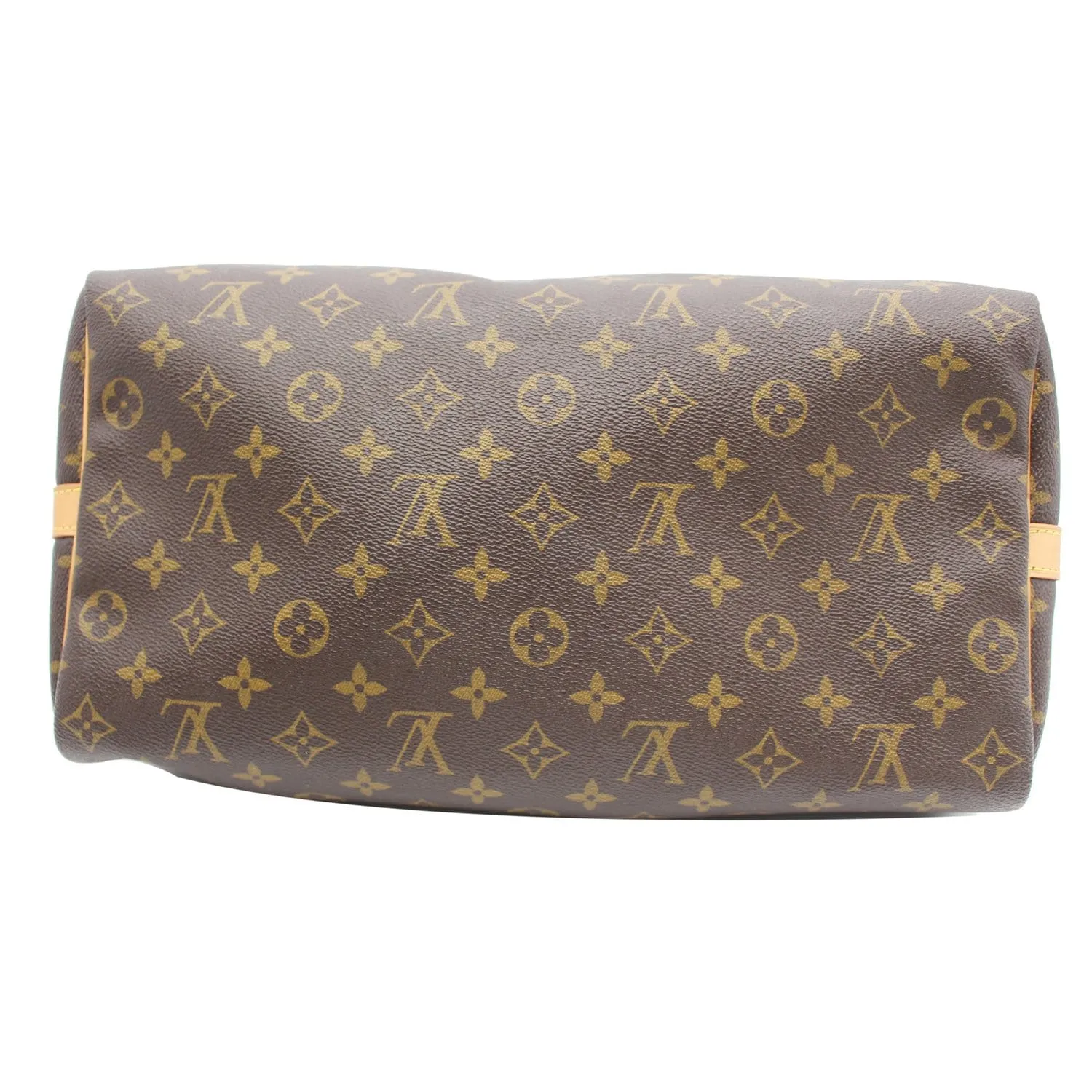 LOUIS VUITTON Speedy 35 Bandouliere Monogram Canvas Satchel Bag Brown