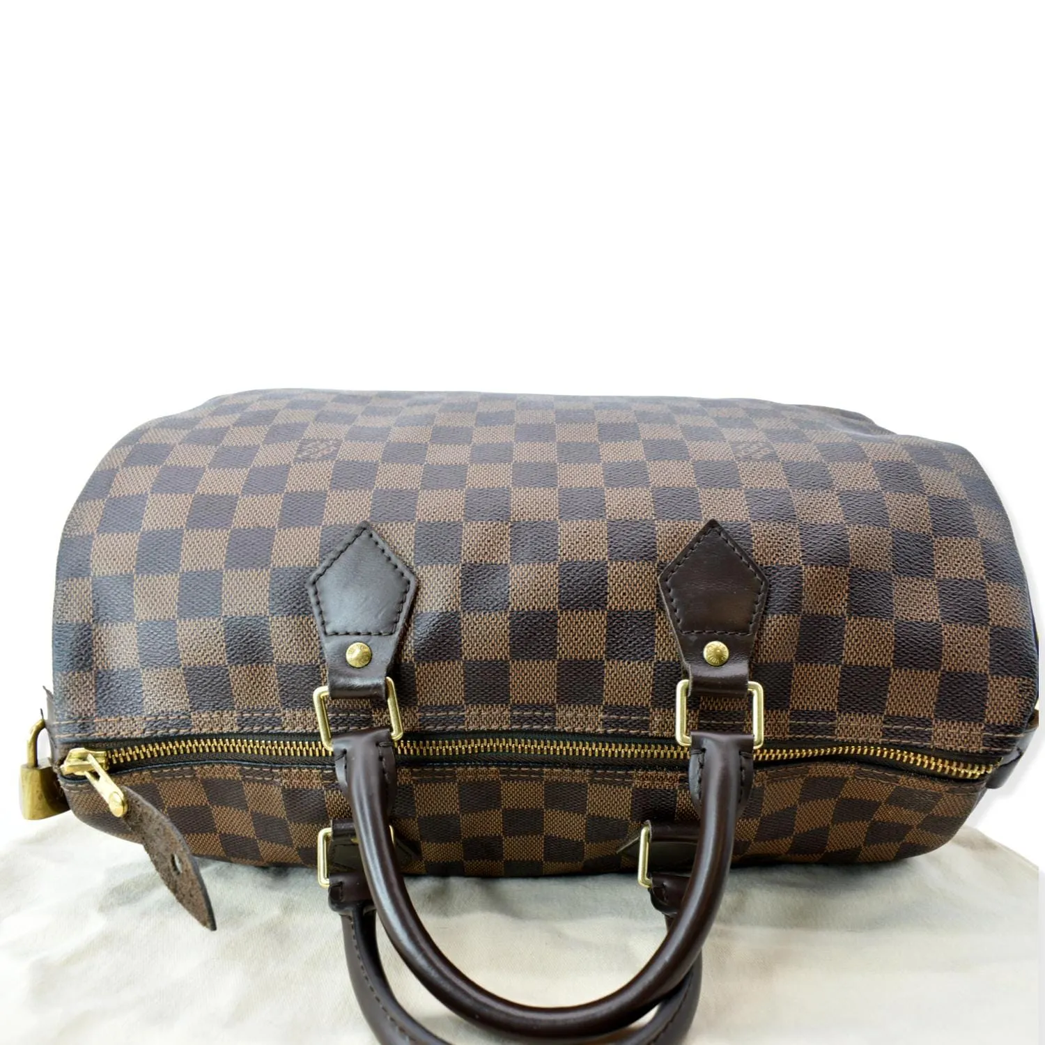 LOUIS VUITTON  Speedy 35 Damier Ebene Satchel Bag Brown