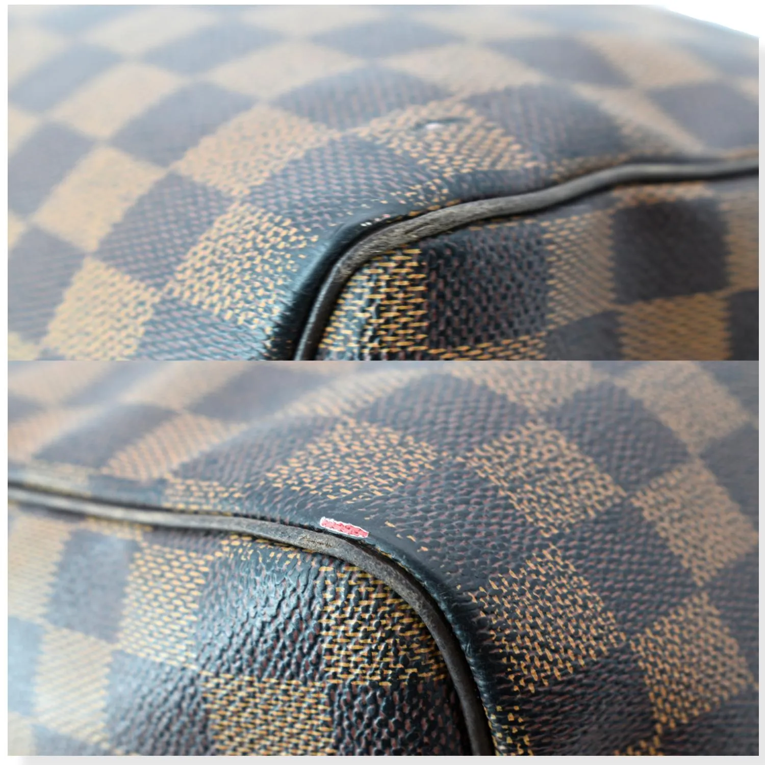 LOUIS VUITTON  Speedy 35 Damier Ebene Satchel Bag Brown