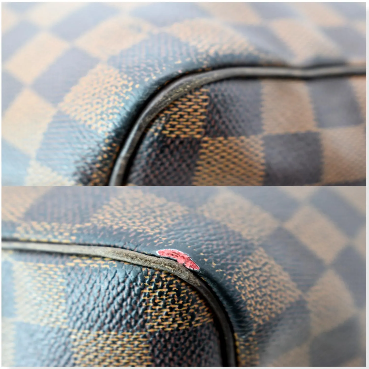 LOUIS VUITTON  Speedy 35 Damier Ebene Satchel Bag Brown