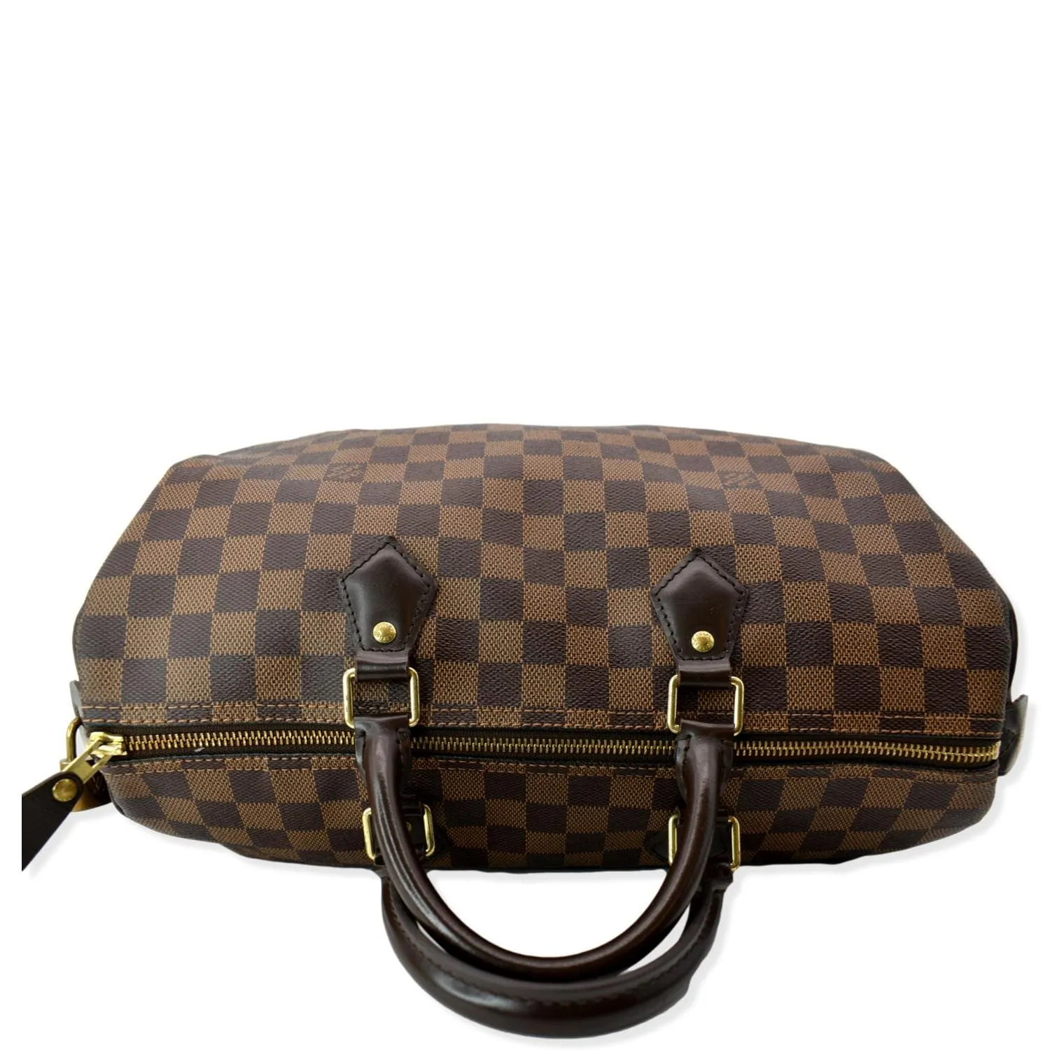 LOUIS VUITTON  Speedy 35 Damier Ebene Satchel Bag Brown