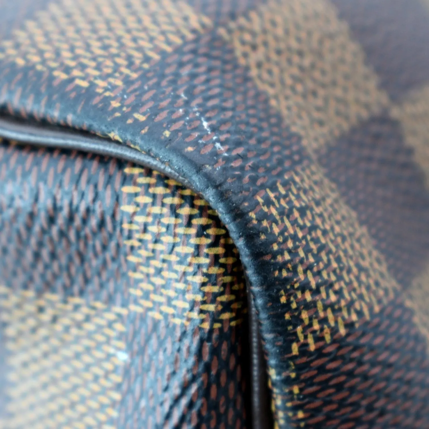 LOUIS VUITTON  Speedy 35 Damier Ebene Satchel Bag Brown