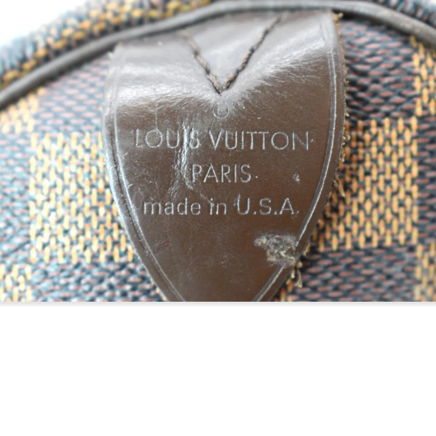 LOUIS VUITTON  Speedy 35 Damier Ebene Satchel Bag Brown
