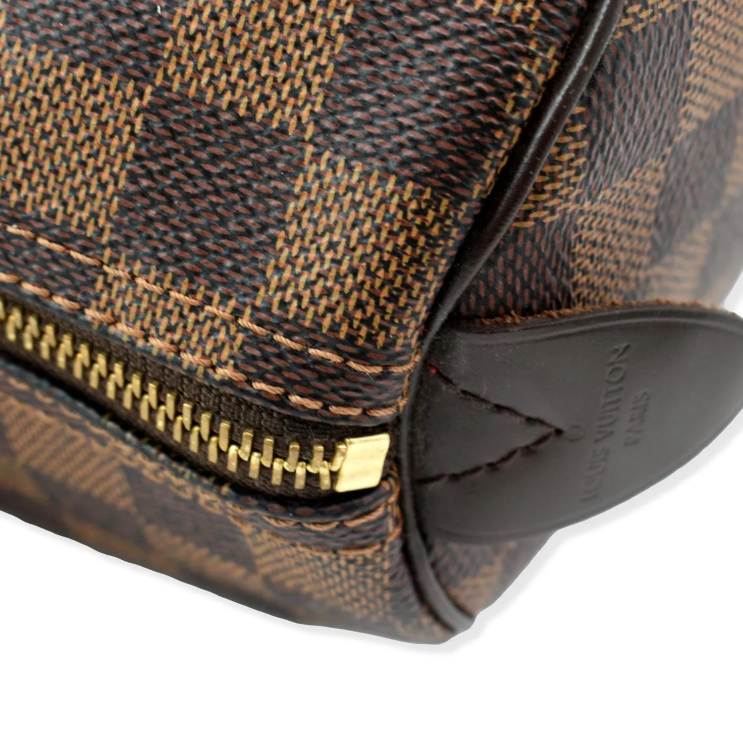 LOUIS VUITTON  Speedy 35 Damier Ebene Satchel Bag Brown