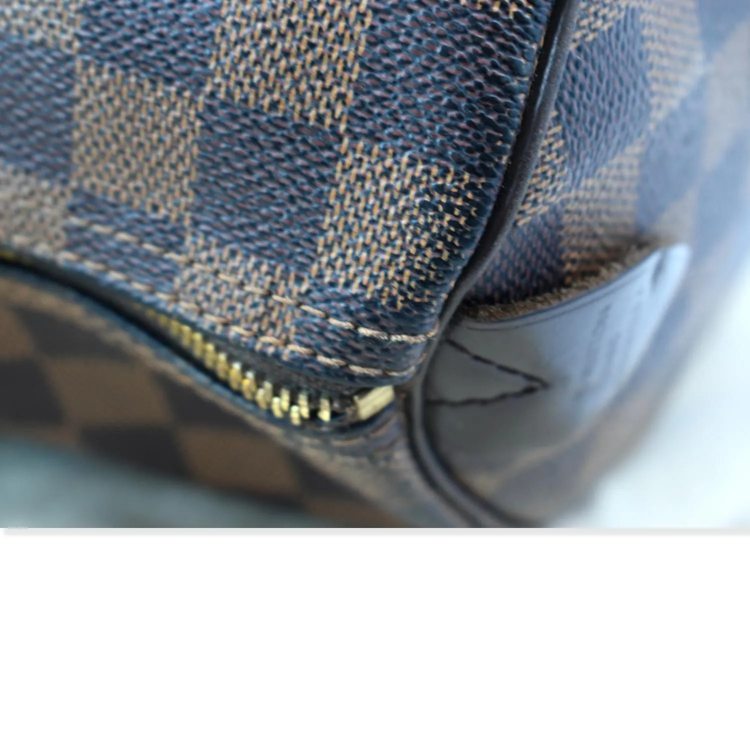 LOUIS VUITTON  Speedy 35 Damier Ebene Satchel Bag Brown
