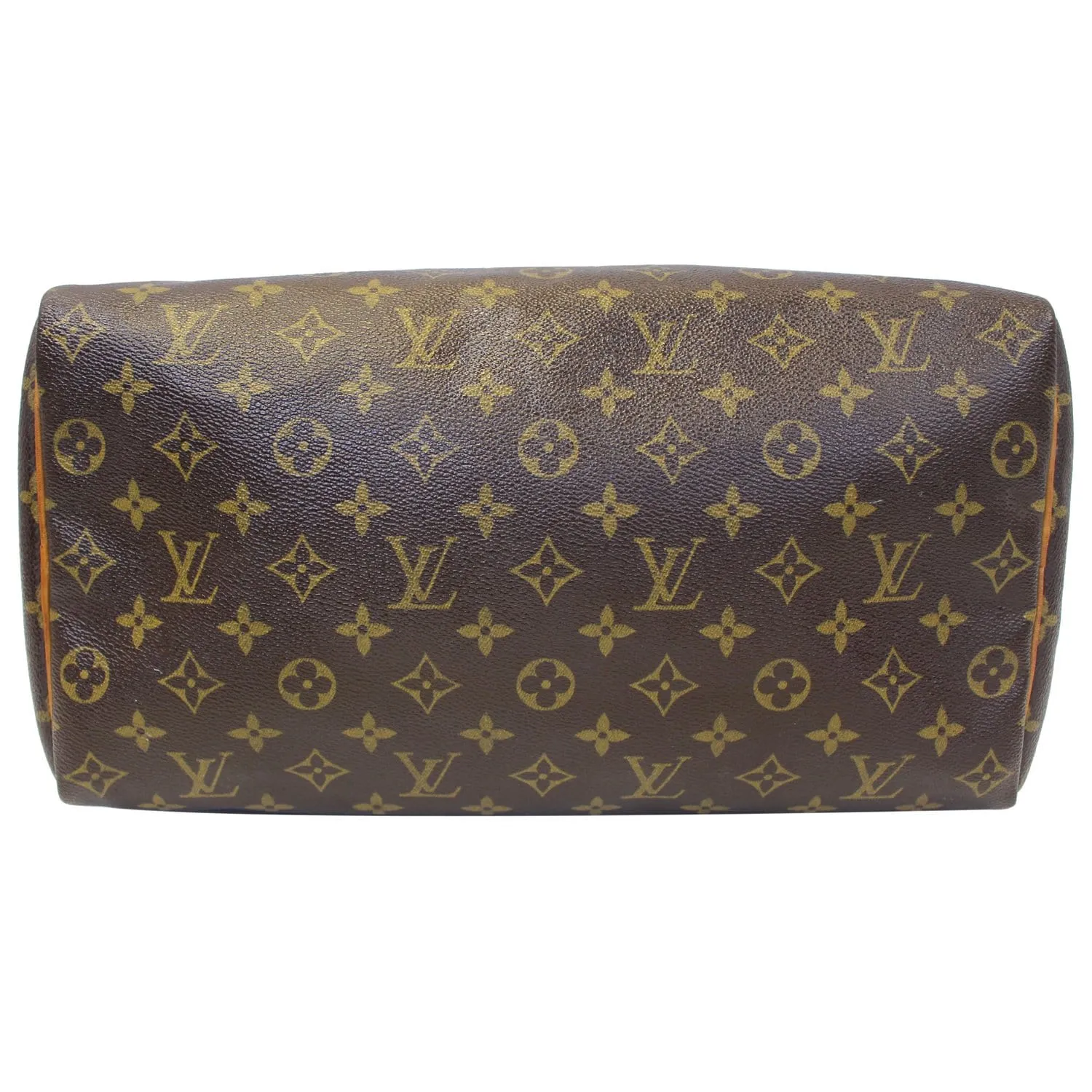 LOUIS VUITTON Speedy 35 Monogram Canvas Satchel Handbag Brown