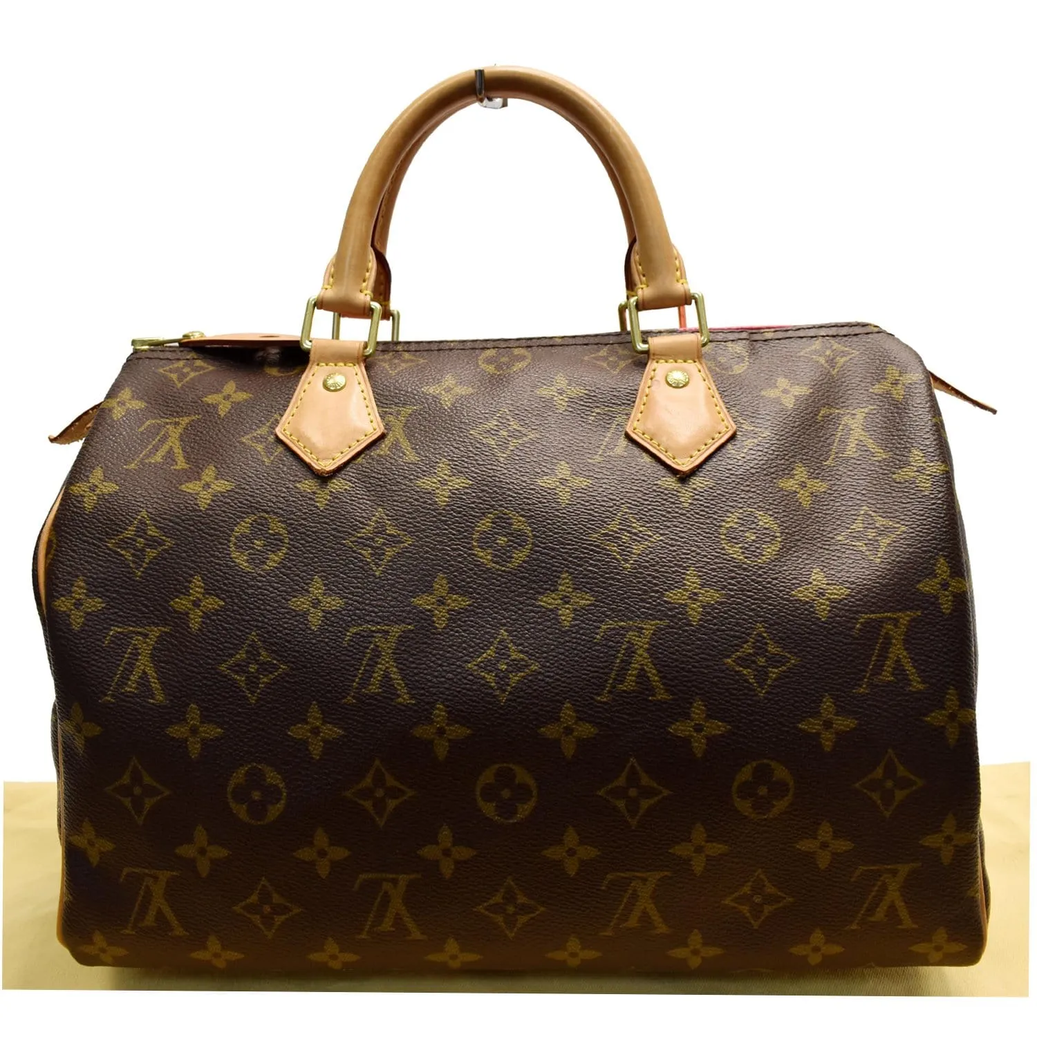 LOUIS VUITTON V Speedy 30 Grenade Monogram Satchel Bag Brown