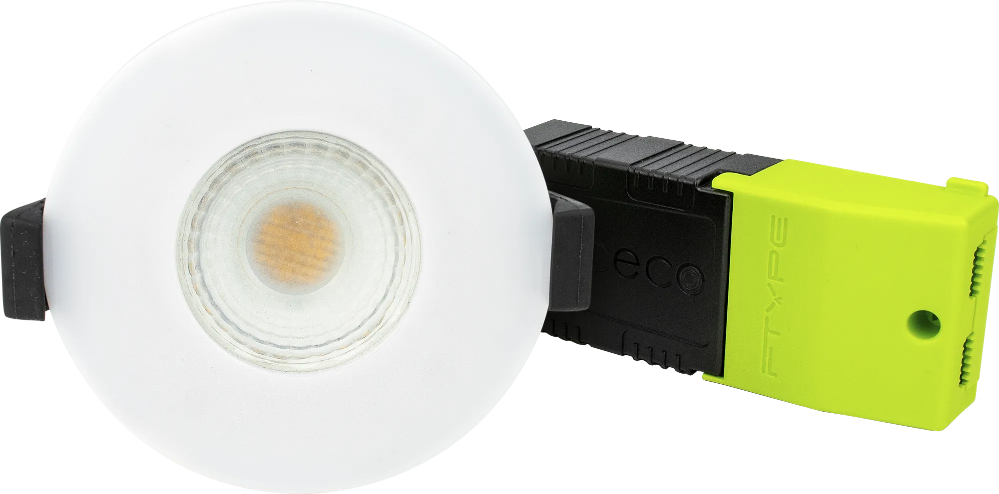 Luceco EFCF60W30 FType Compact Fixed 6W Warm White 3000K IP65 Fire Rated Downlight - White