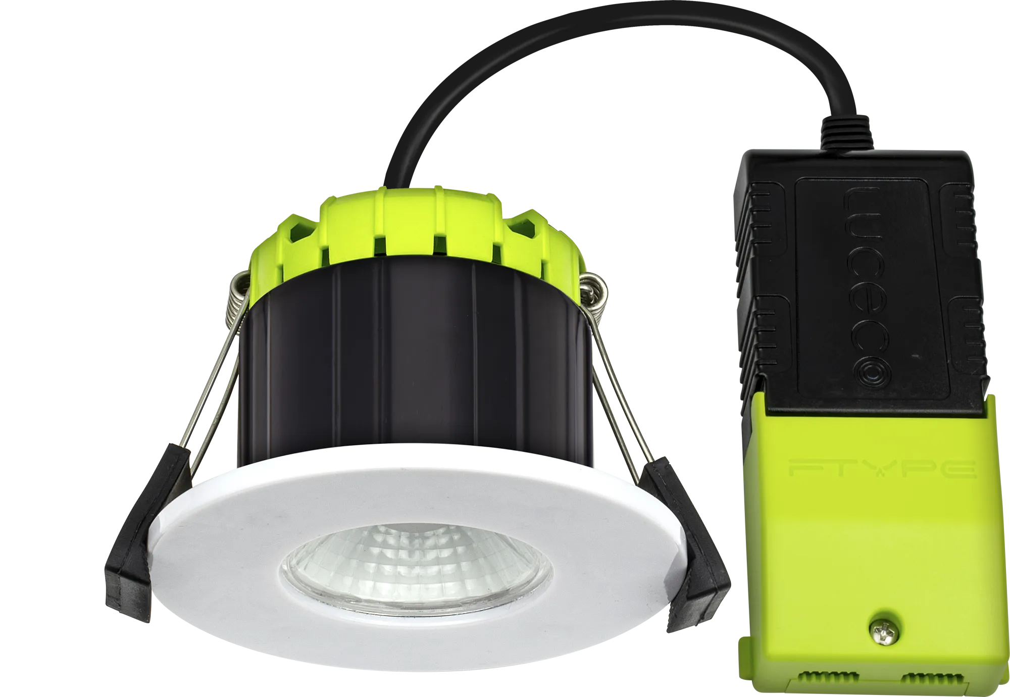 Luceco EFCF60W30 FType Compact Fixed 6W Warm White 3000K IP65 Fire Rated Downlight - White