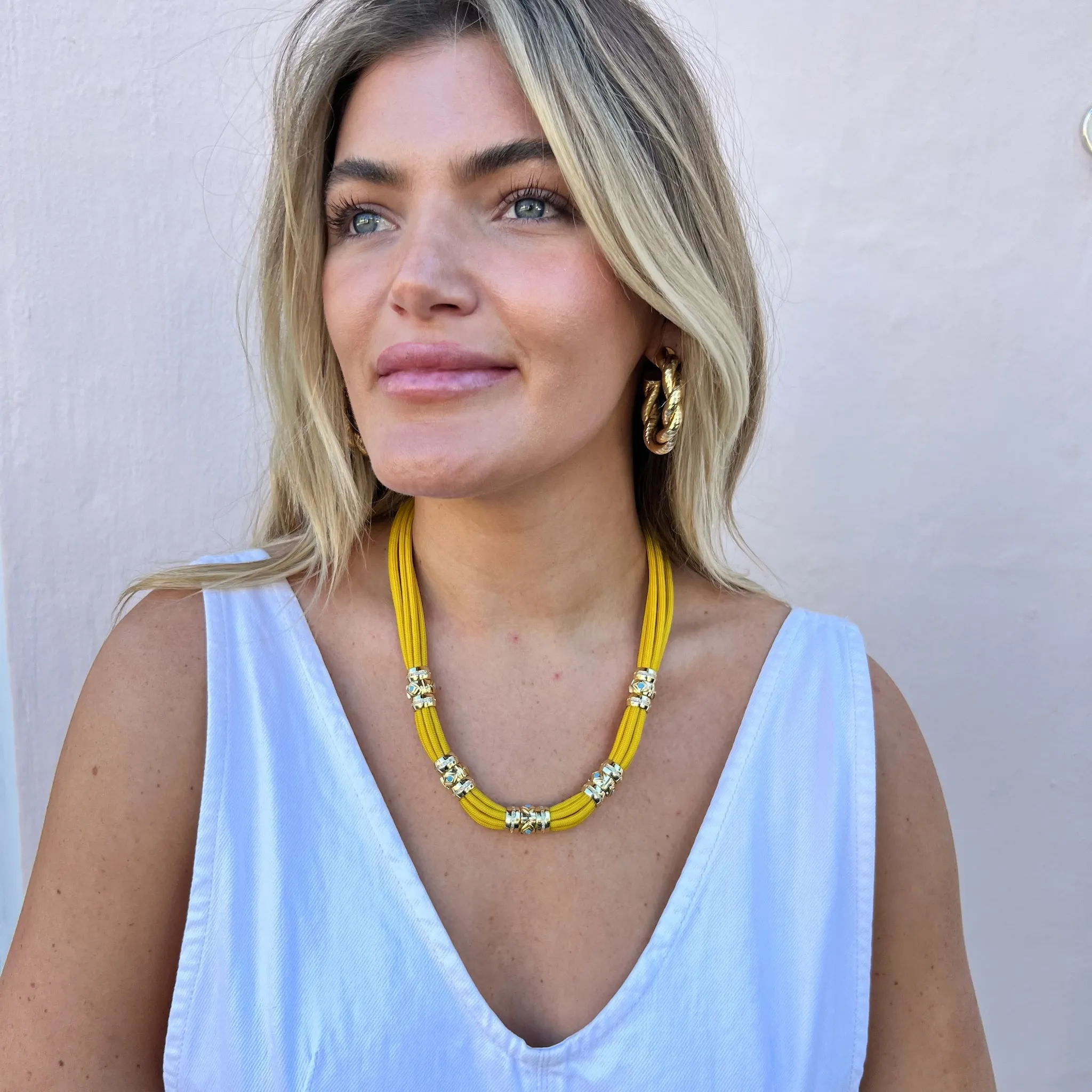 Luxe Colorblock Necklace- Sunshine