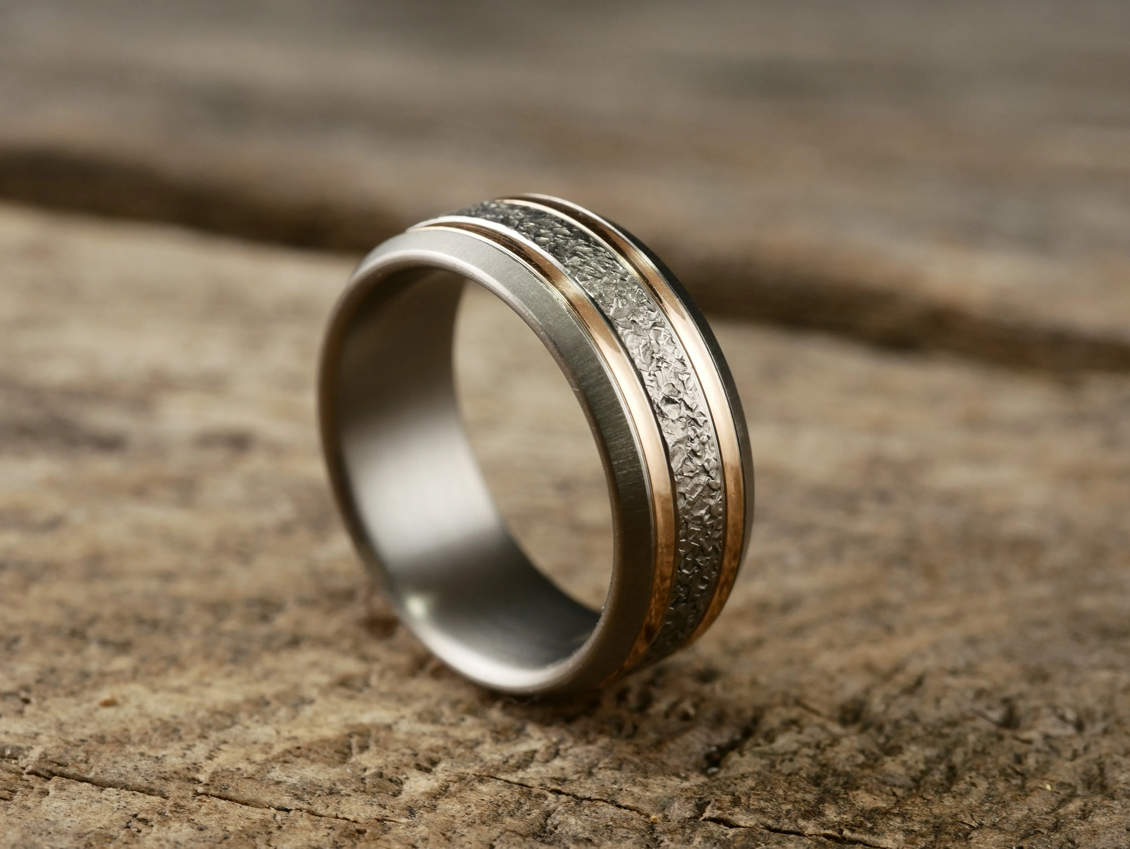 Luxe - Textured Titanium and Bronze