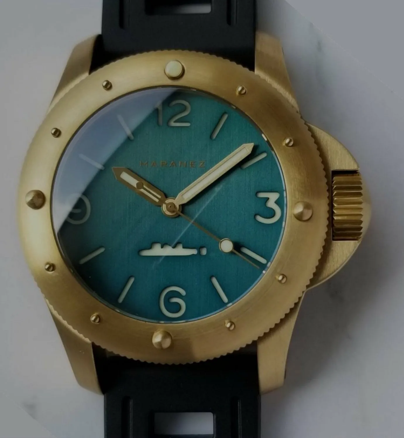 Maranez Rawai Brass Watch Teal