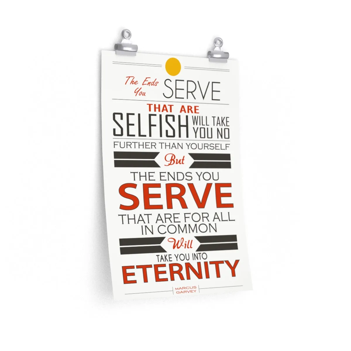MARCUS GARVEY QUOTE <br>premium matte <br>vertical poster