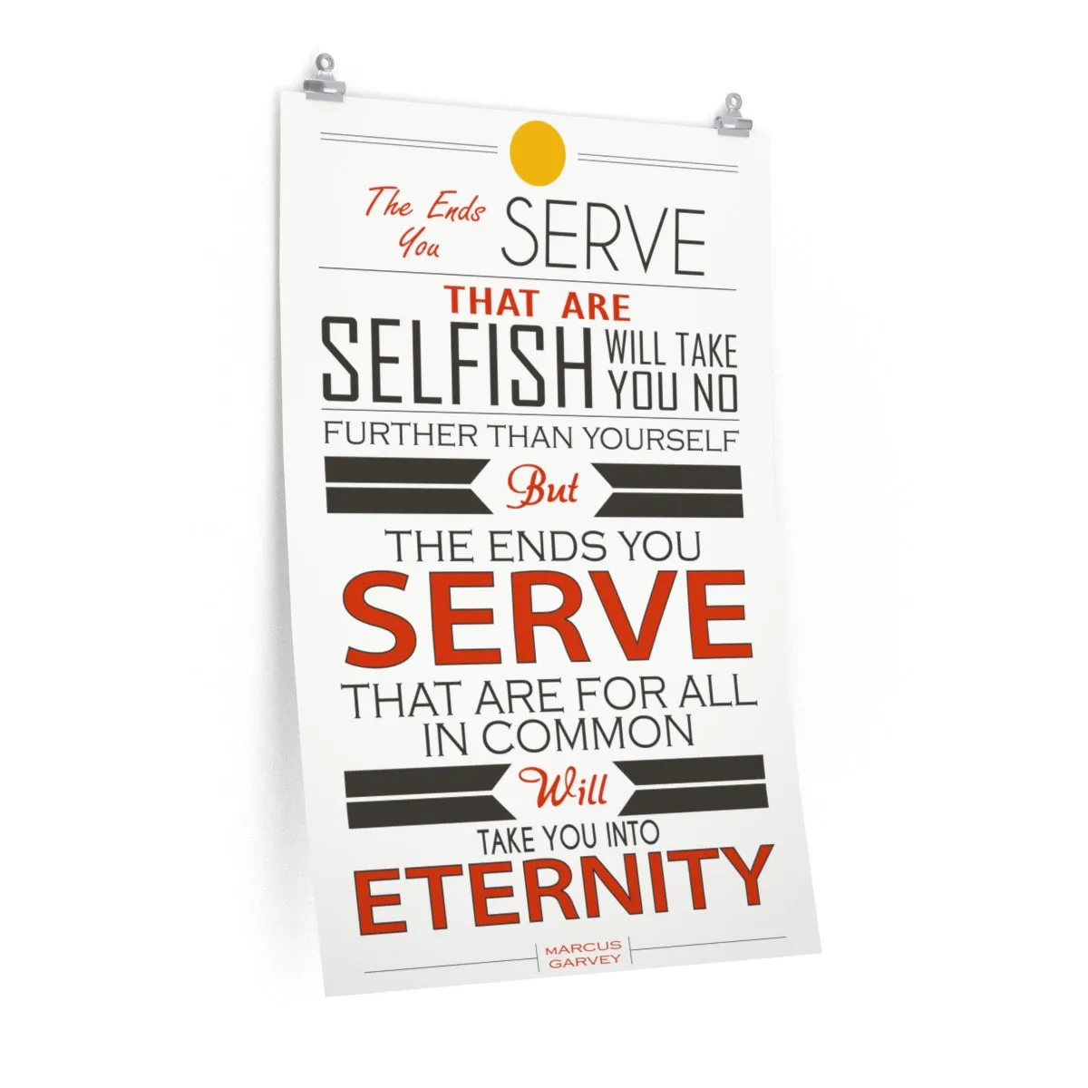 MARCUS GARVEY QUOTE <br>premium matte <br>vertical poster