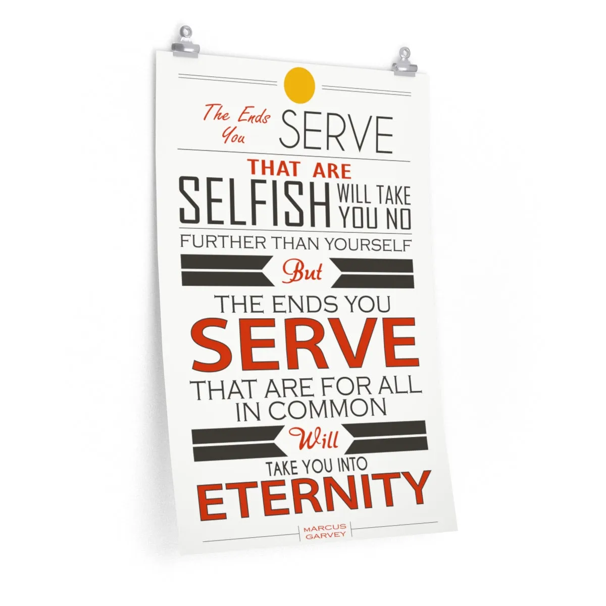 MARCUS GARVEY QUOTE <br>premium matte <br>vertical poster