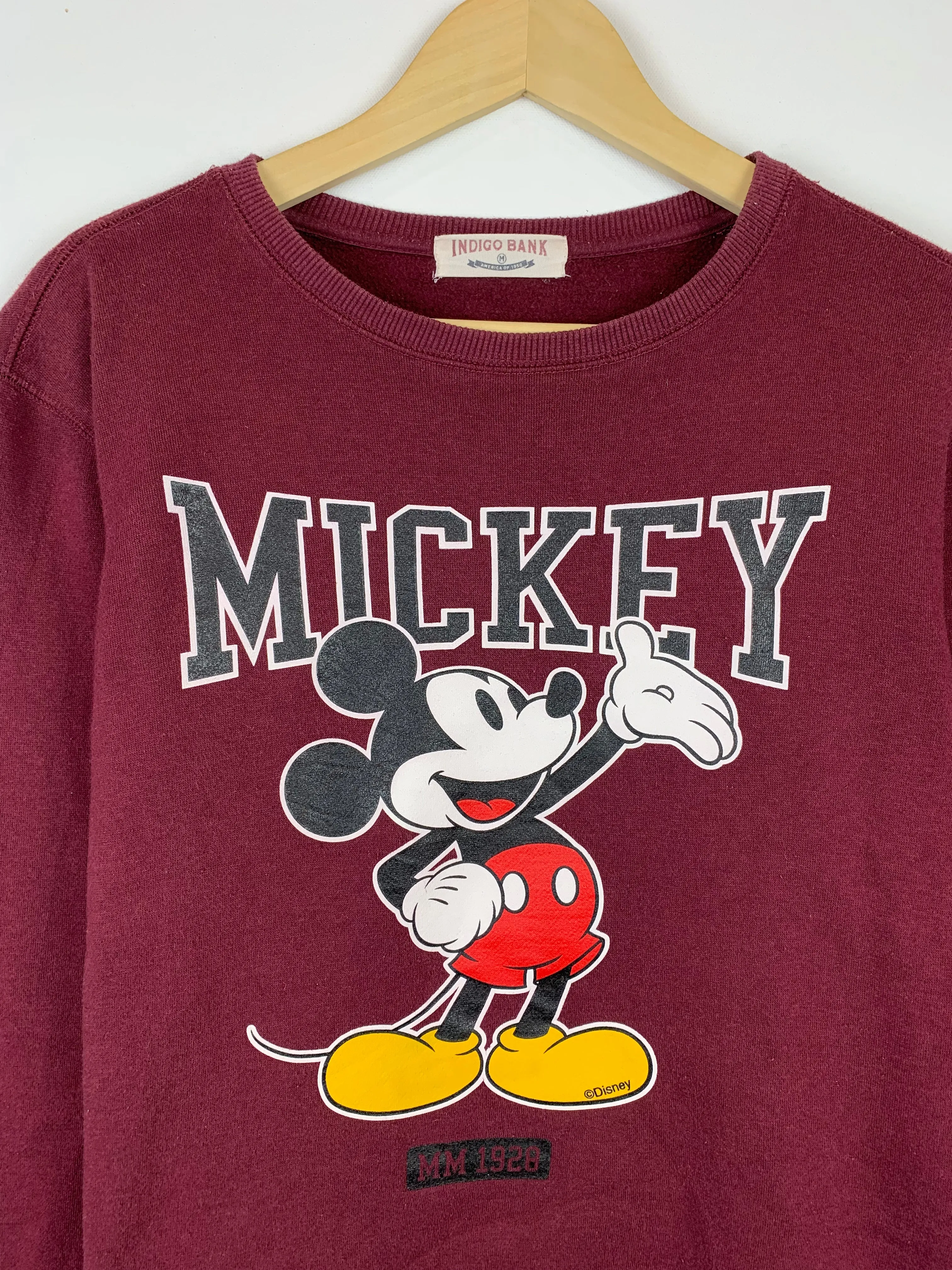 Maroon Mickey Mouse Crewneck (XS-S)