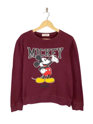 Maroon Mickey Mouse Crewneck (XS-S)