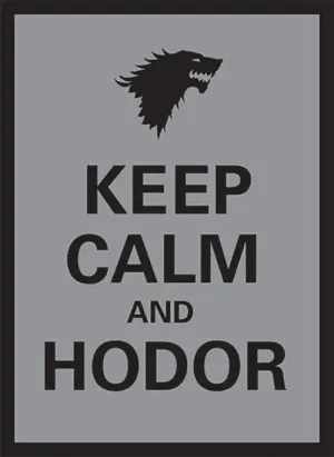 Matte - Keep Calm and Hodor (67x92mm)