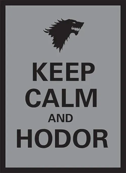Matte - Keep Calm and Hodor (67x92mm)