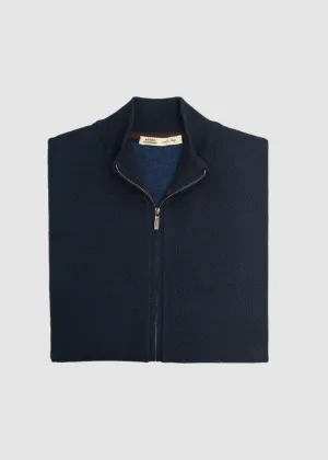 MAURIZIO BALDASSARI FULL ZIP IN BLUE TOTAL ECLIPSE