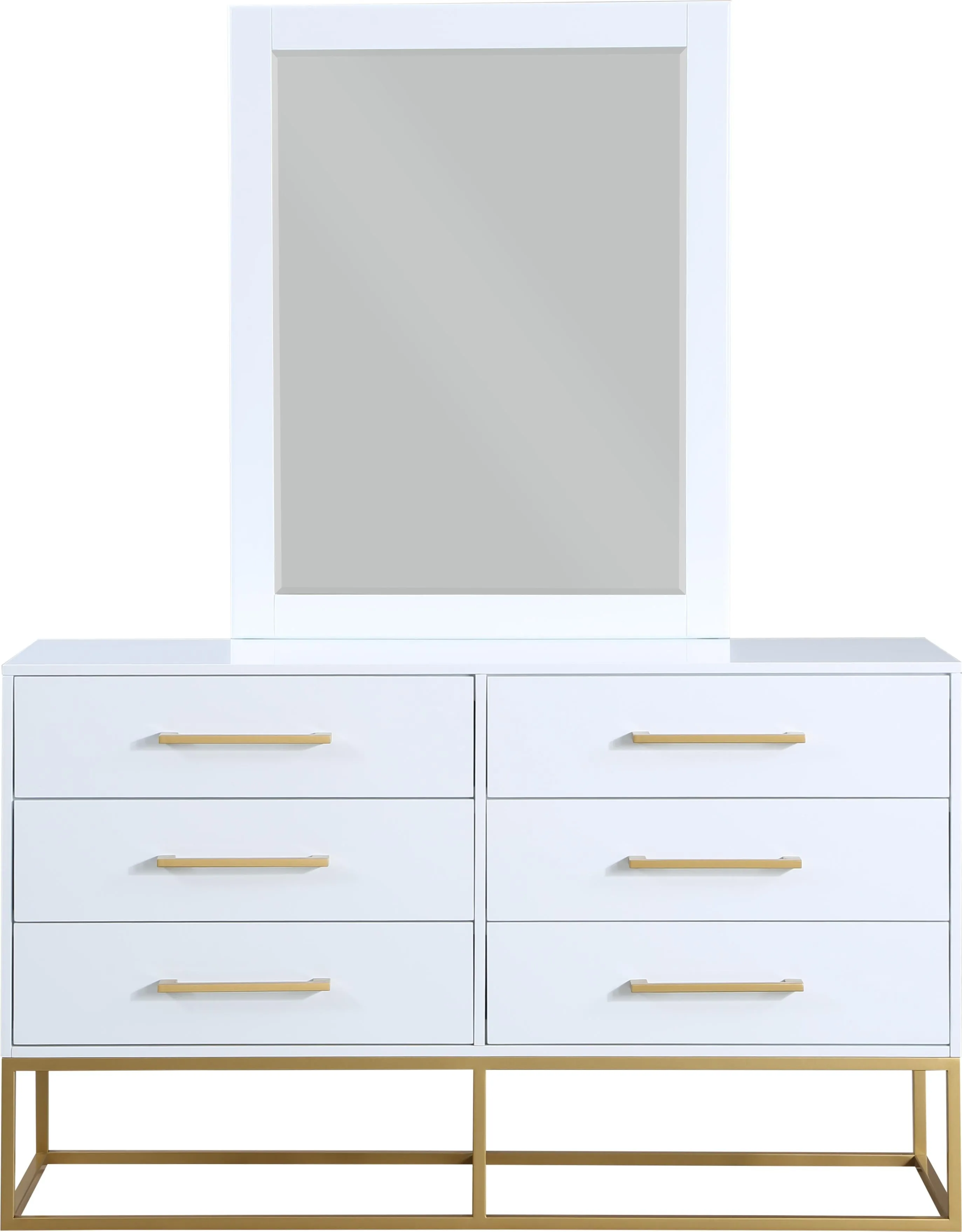Maxine White / Gold Dresser
