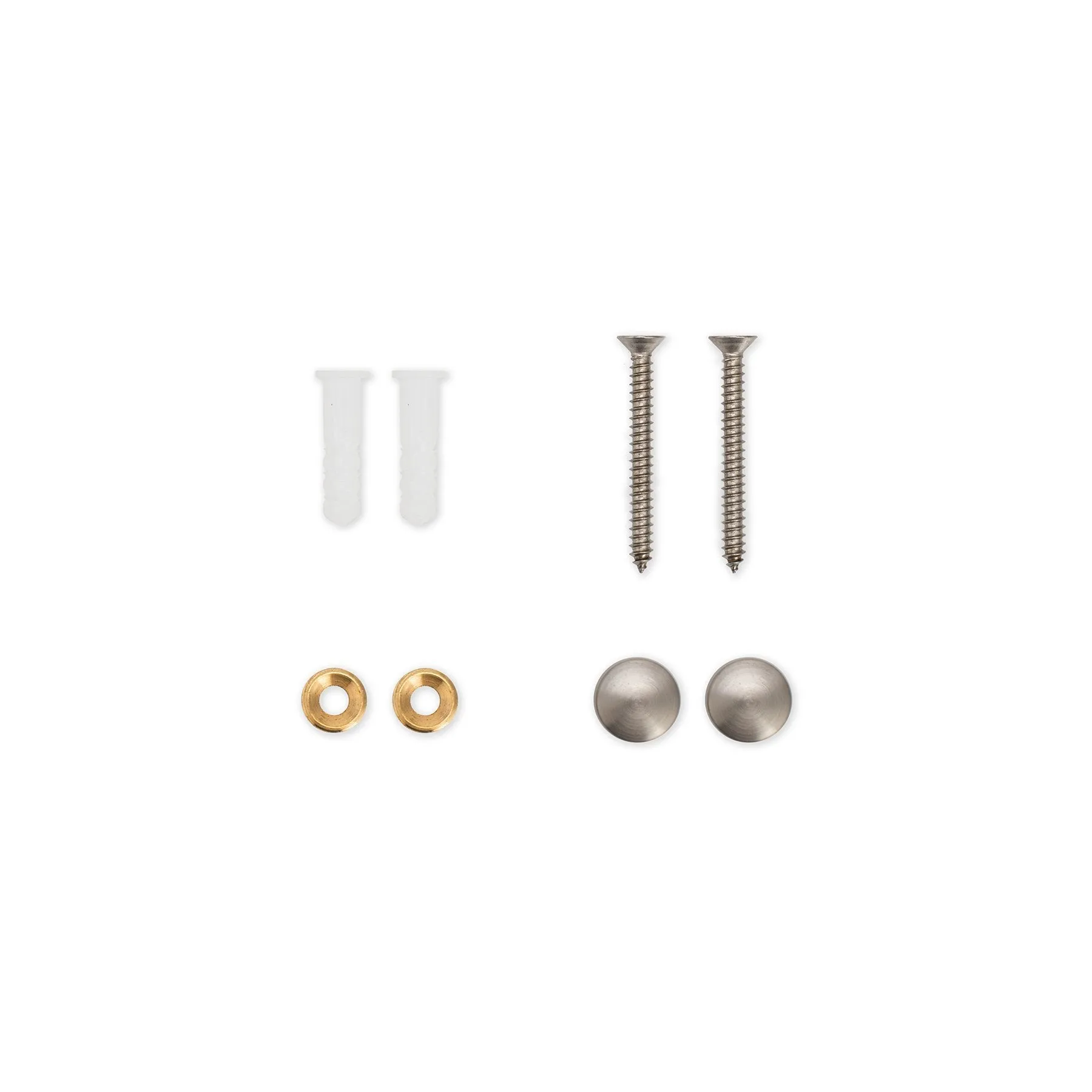 MAYKKE Gilbert Brass 3 Hook Coat Rack in Brushed Nickel | Wall Mount Bathroom, Entryway, Hallway, Mudroom Clothes Hat and Key Hanger | OYA1060103