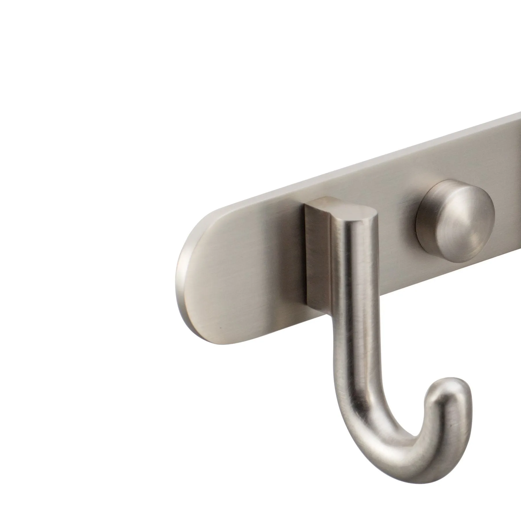 MAYKKE Gilbert Brass 3 Hook Coat Rack in Brushed Nickel | Wall Mount Bathroom, Entryway, Hallway, Mudroom Clothes Hat and Key Hanger | OYA1060103