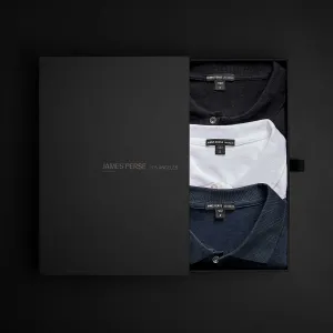 Men's Brushed Lotus Polo Gift Set - Black/Deep/White