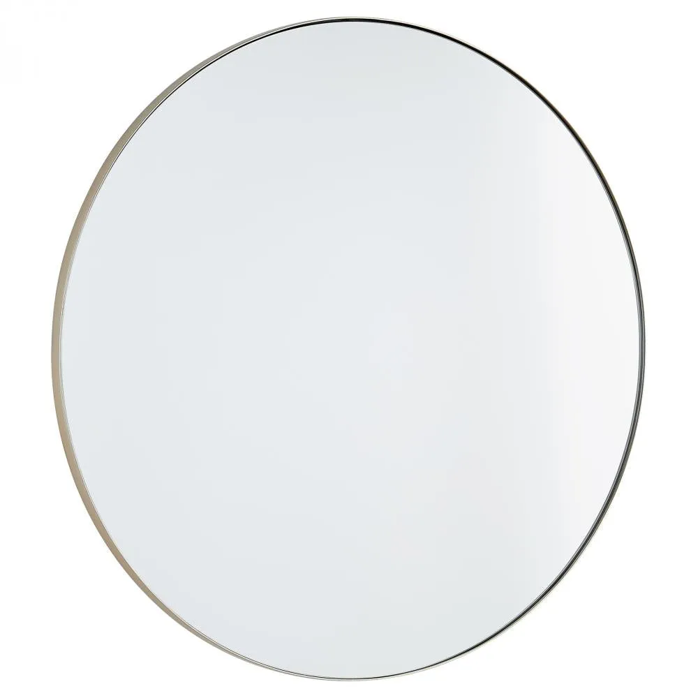 Metal Framed Round Mirror