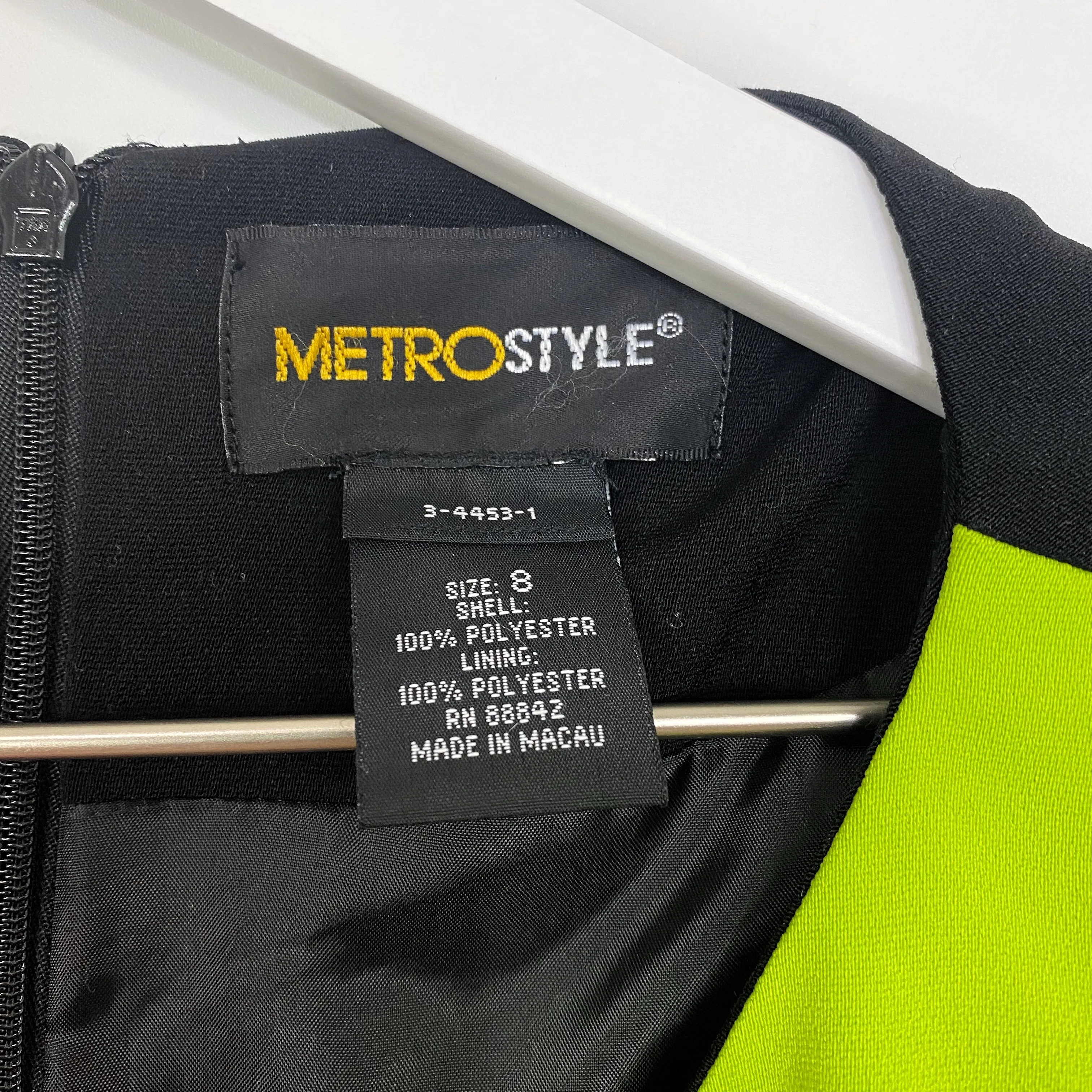 metrostyle Pink Green Orange Colorblock Short Sleeve Sheath Dress