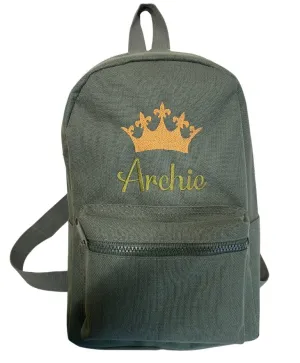 Mini Essential Backpack personalised with Crown Design