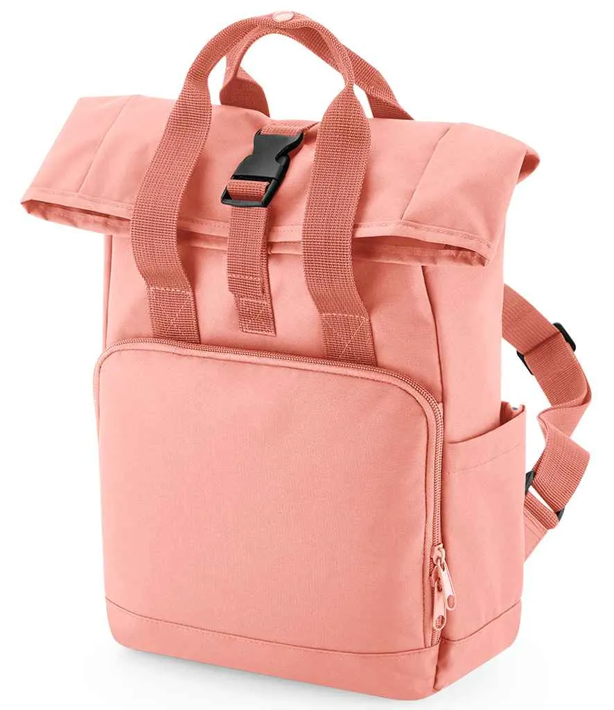Mini Flyer personalised Mini Twin Handle Roll-Top Backpack pink design