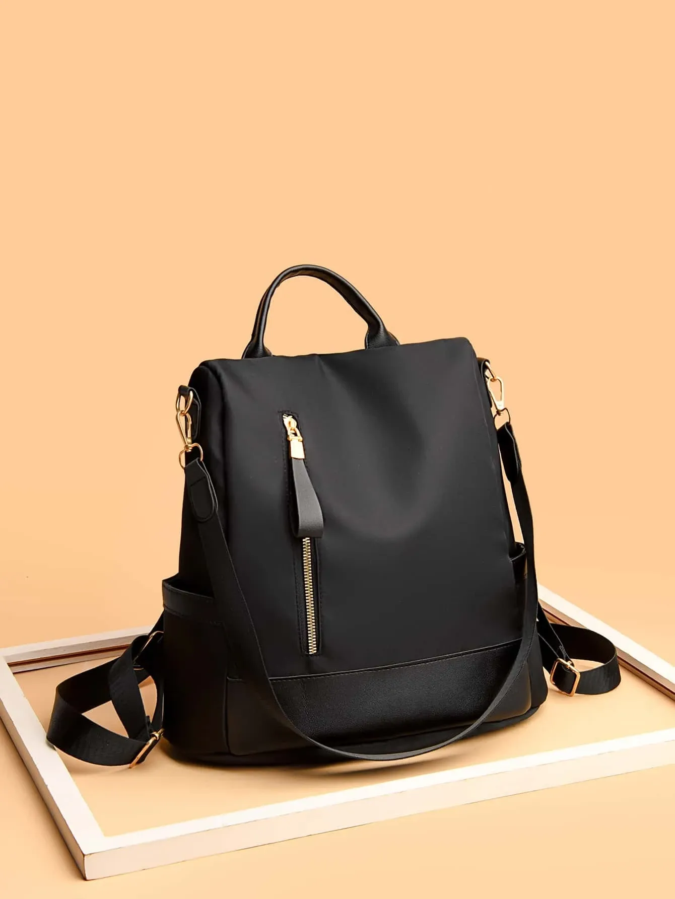 Minimalist Zipper Anti-theft Backpack Bag