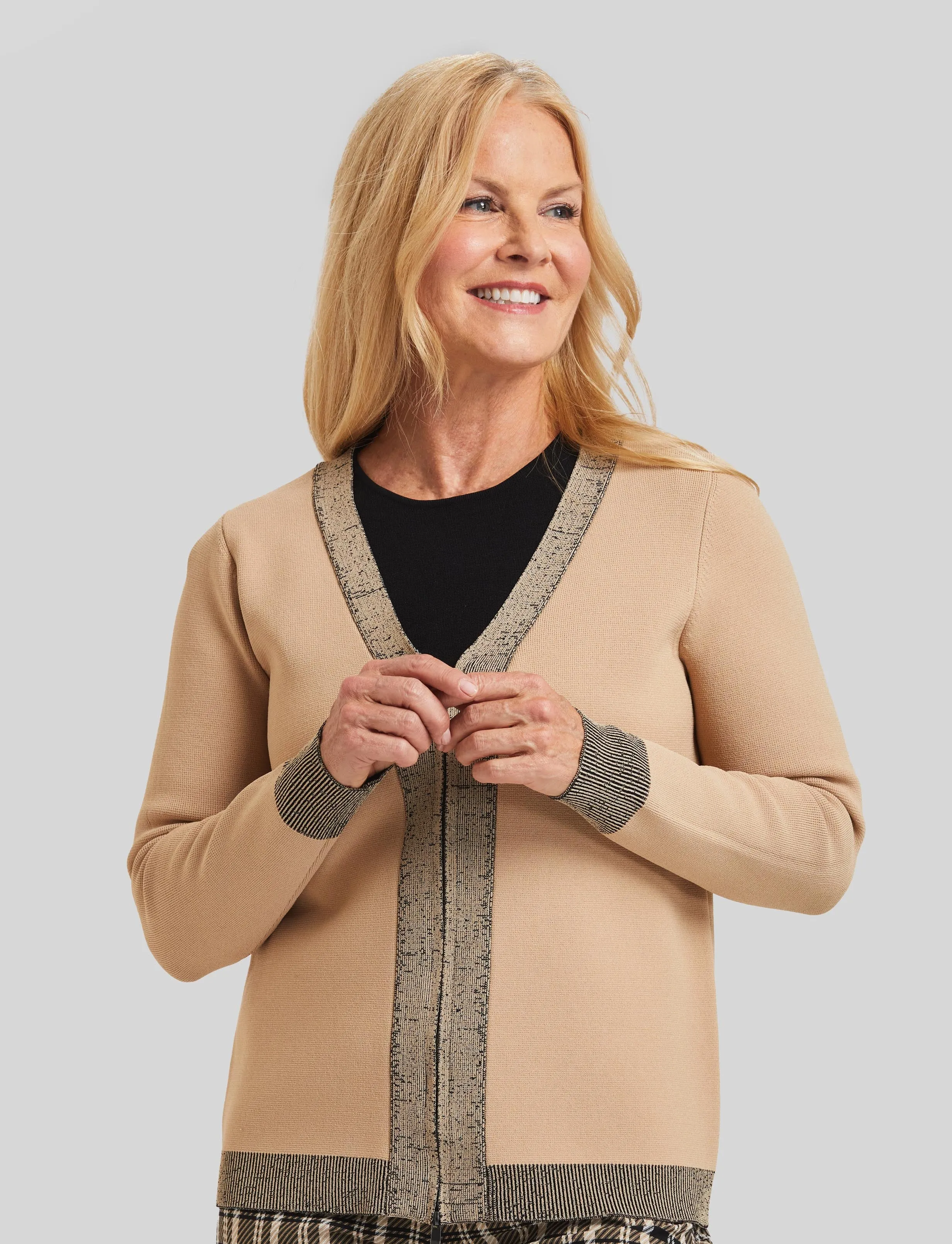 Modern Art Zip Cardigan- FINAL SALE