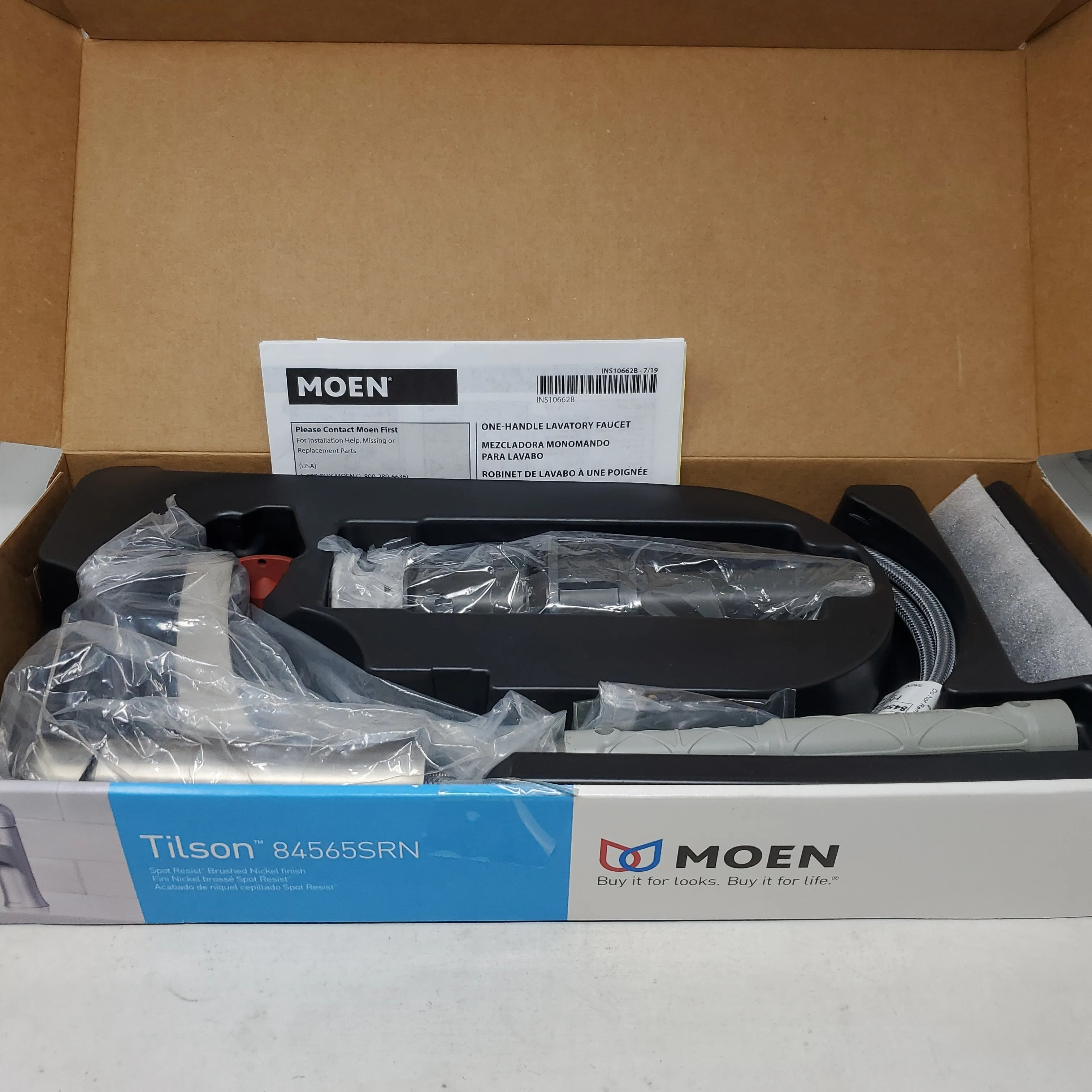 Moen Tilson Bathroom Faucet Brushed Nickel Finish Spot Resistant B2C2