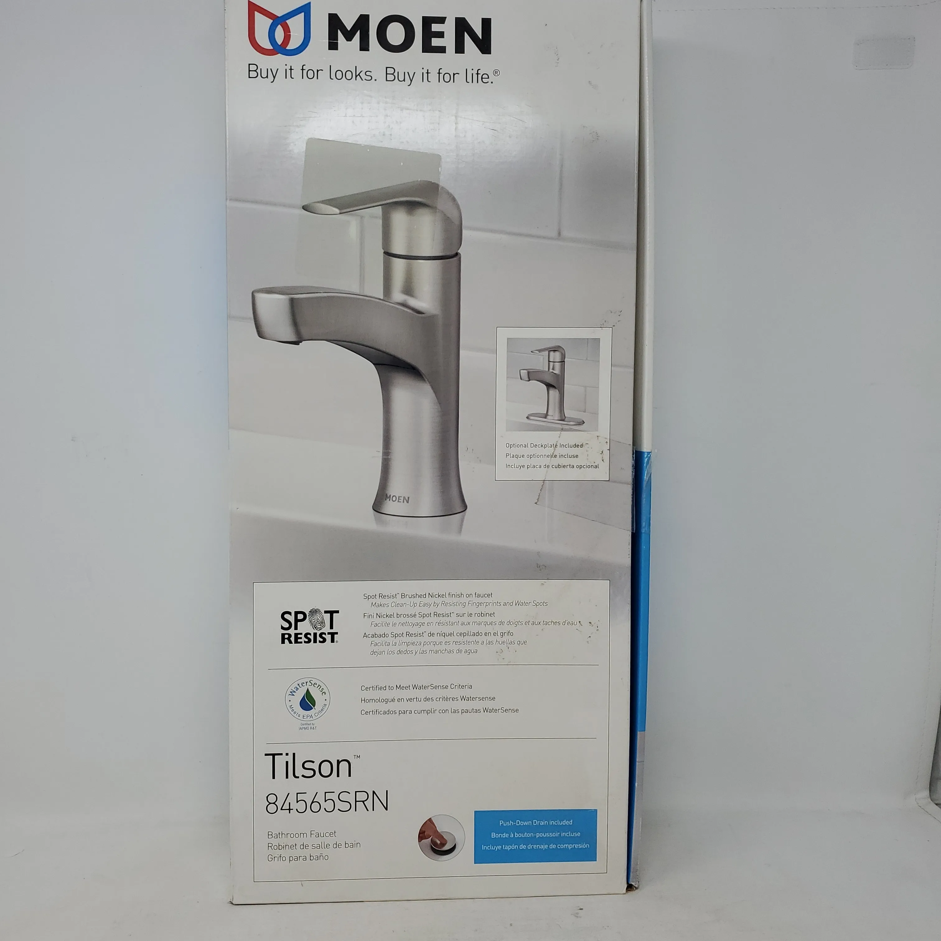 Moen Tilson Bathroom Faucet Brushed Nickel Finish Spot Resistant B2C2