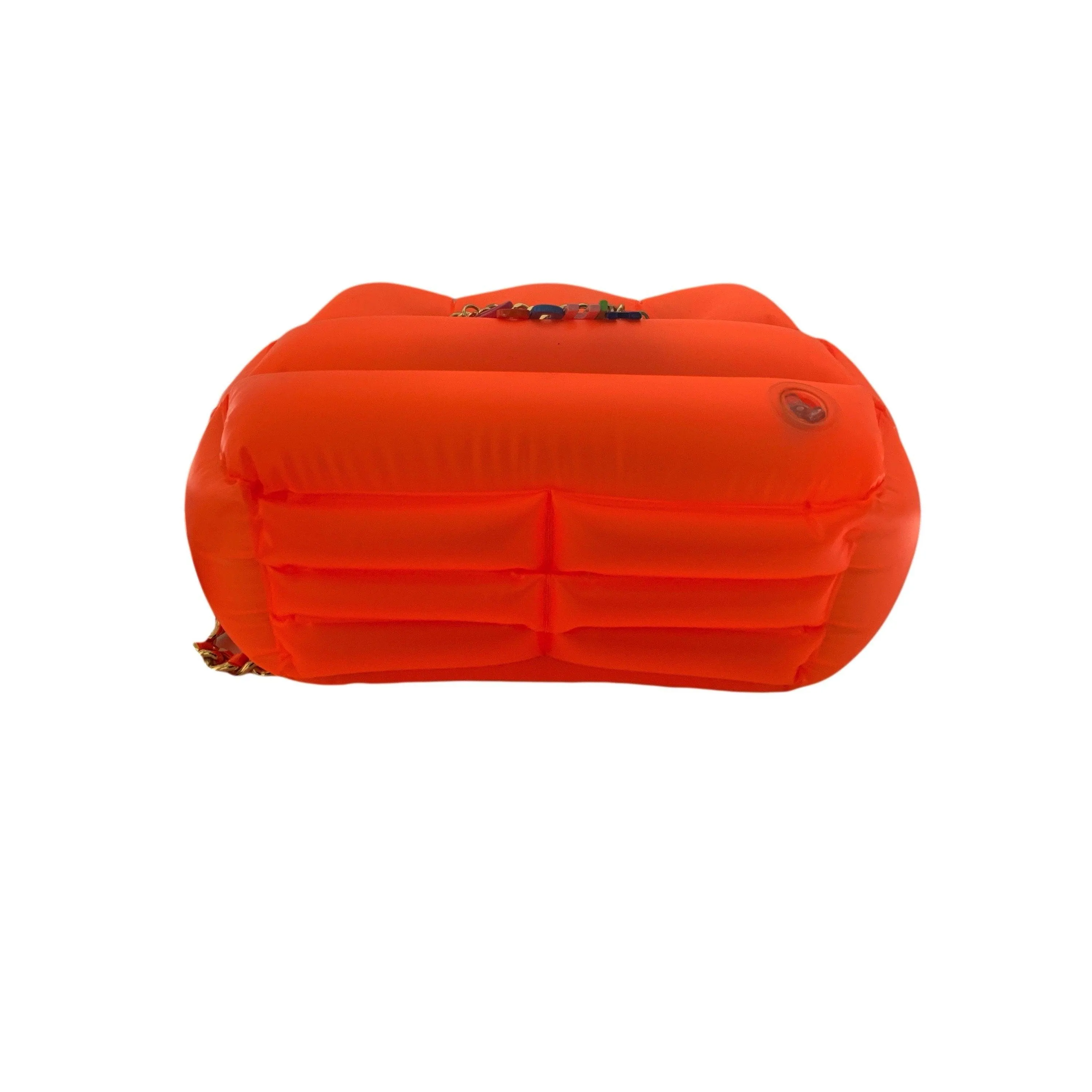 Moschino Orange Inflatable Logo Bag