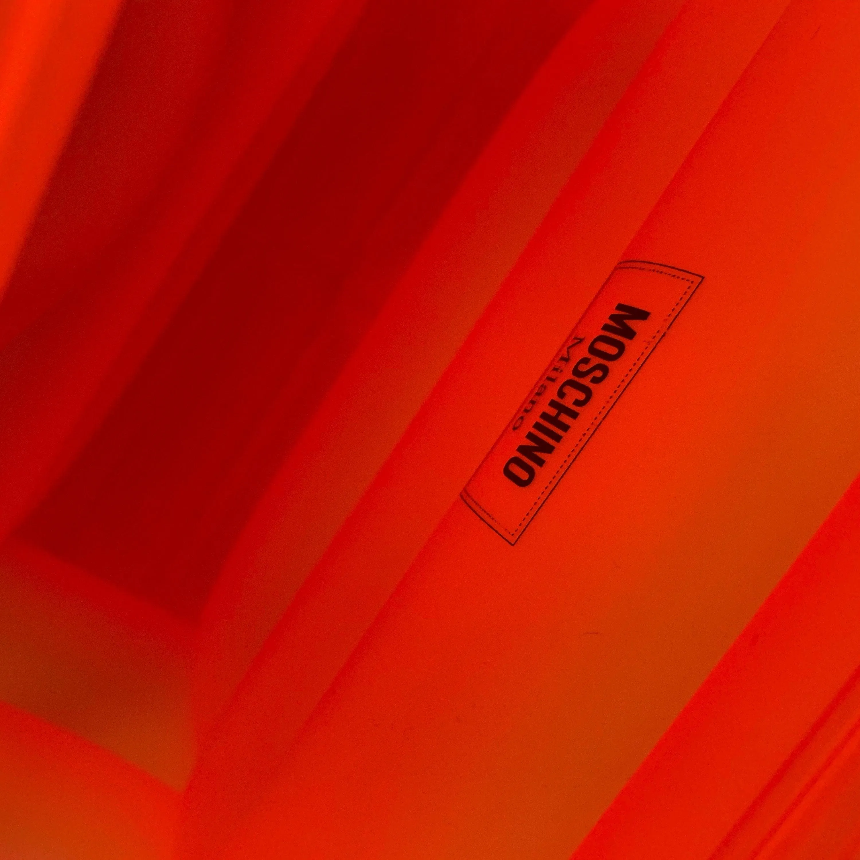 Moschino Orange Inflatable Logo Bag