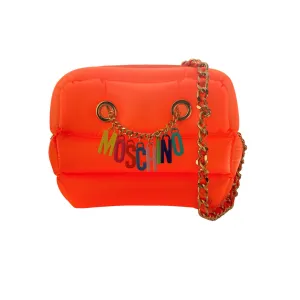 Moschino Orange Inflatable Logo Bag