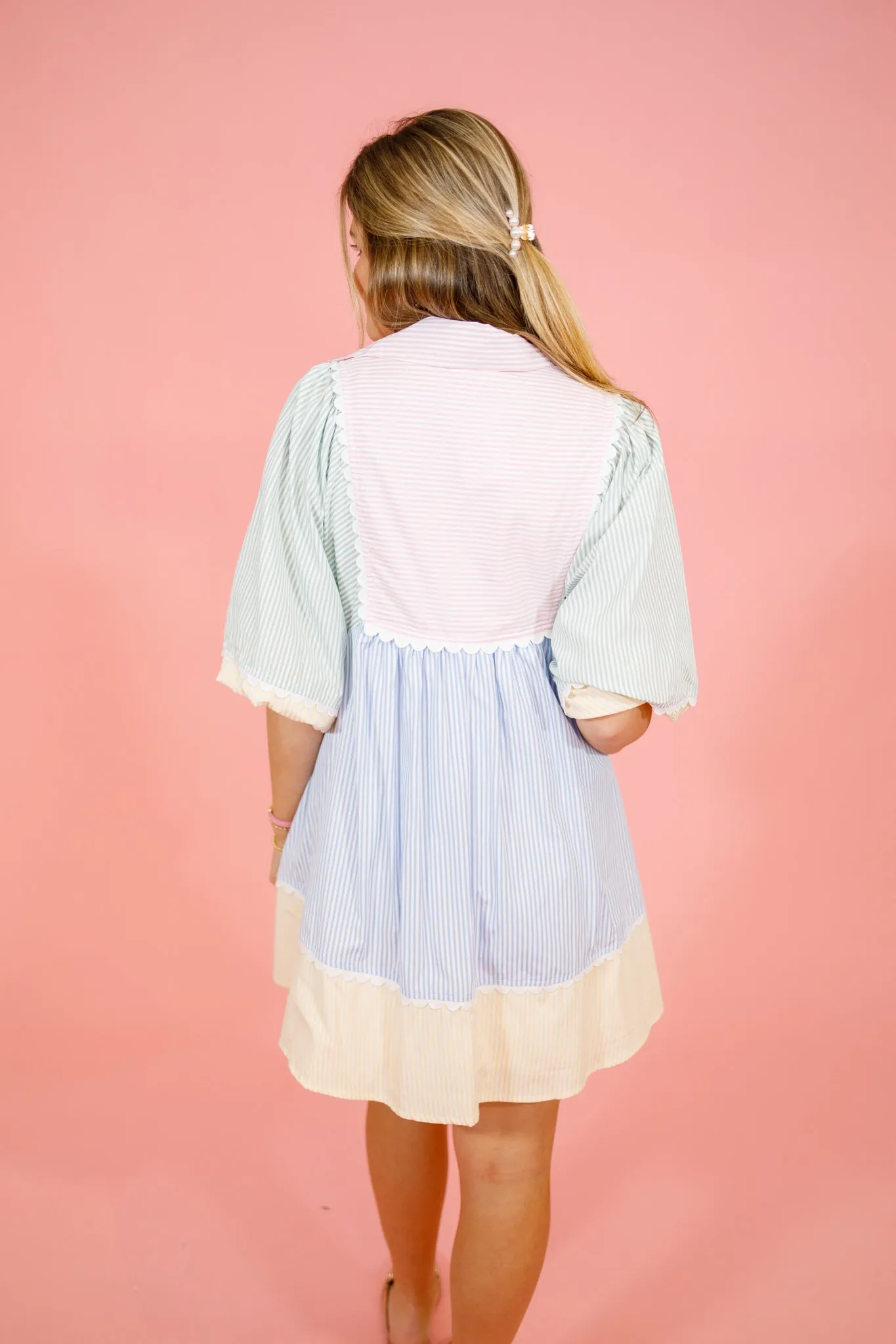 Multi Stripe Color Block Dress