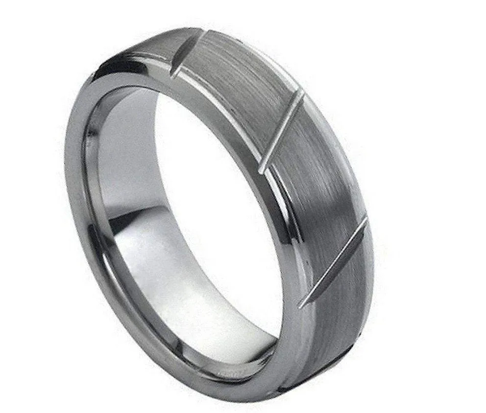 Multiple Diagonal Grooves Brushed