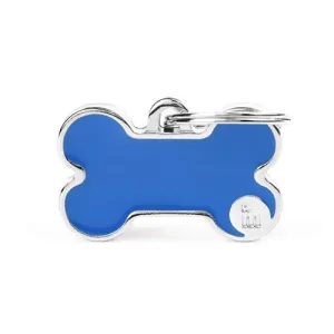 My Family ID Basic Handmade Small Blue Bone
