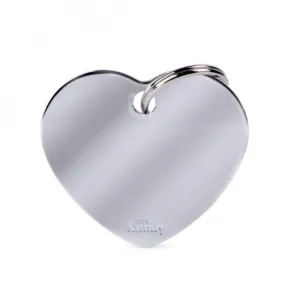 My Family ID BIG HEART CHROMED BRASS