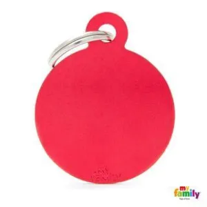 My Family ID BIG ROUND ALUMINUM RED