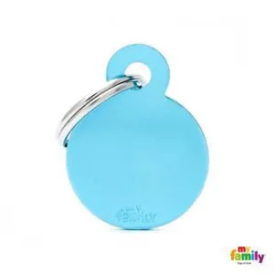 My Family ID ROUND ALUMINUM LIGHT BLUE