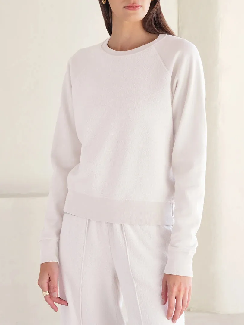 MYLES PRICE Long Sleeve MiniLux Brushed Raglan Crew