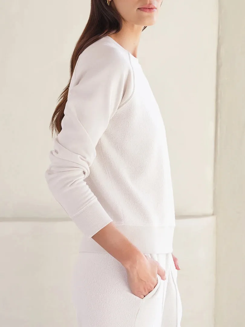 MYLES PRICE Long Sleeve MiniLux Brushed Raglan Crew