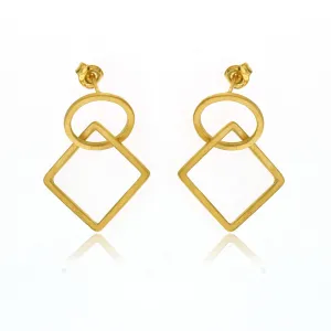 Mysterium Collection Circle Square Earrings