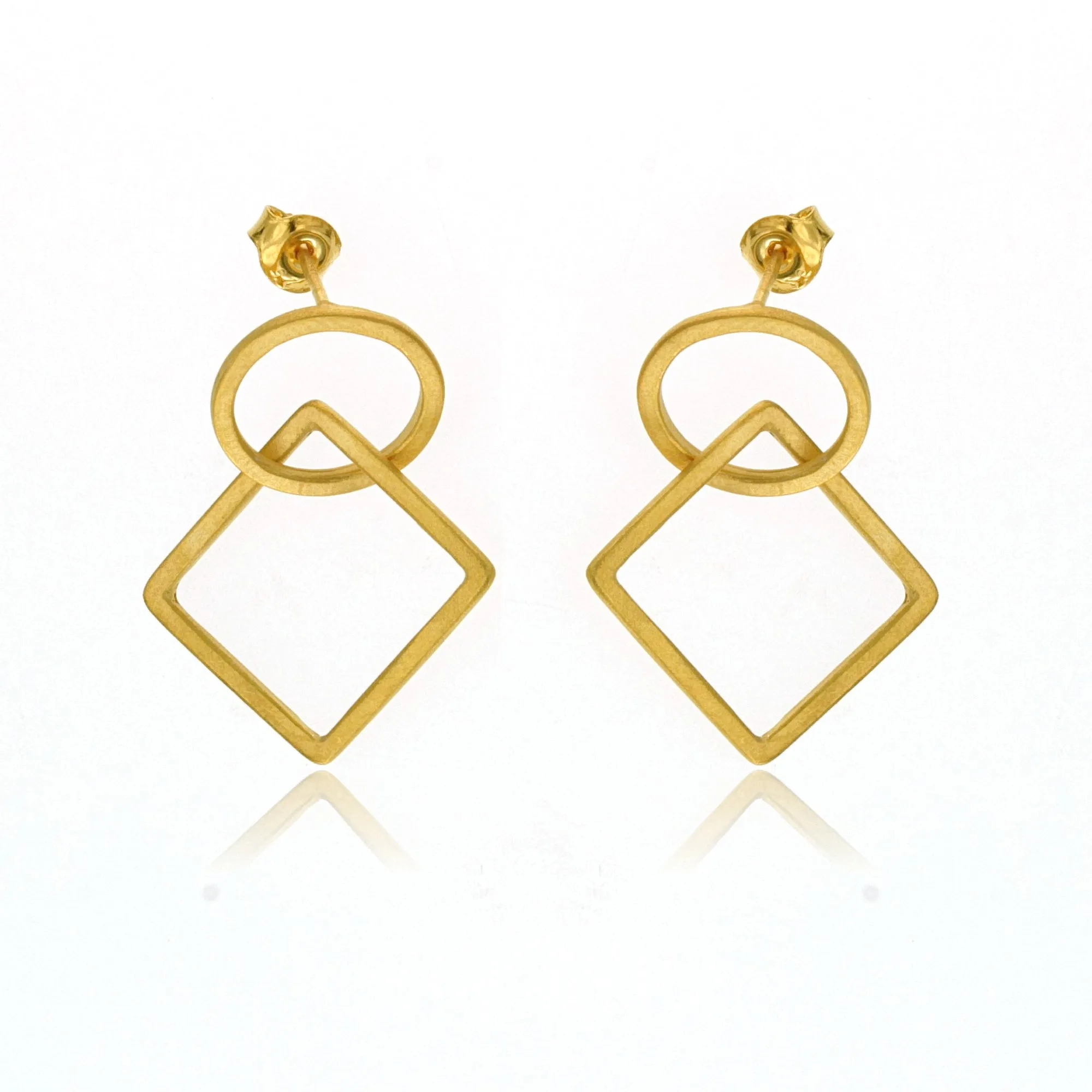 Mysterium Collection Circle Square Earrings